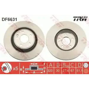 TRW Fren Diski Ön (DF6631) - Mercedes-Benz
