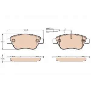 TRW Fren Balatası Ön (Tek Fişli Küçük Tip) - Fiat / Alfa / Lancia GDB1654