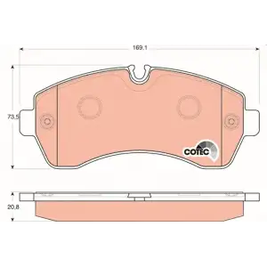TRW Fren Balatası Ön (Balon Teker A9064210800 A9104207700) - Mercedes-Benz GDB1696
