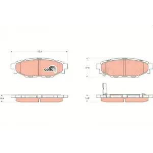 TRW Fren Balatası Arka (GDB3373) - Japon Araçları