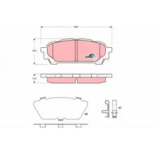 TRW Fren Balatası Arka (GDB3395) - Japon Araçları