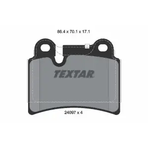 TEXTAR Fren Balatası Arka (Gdb1722 / Fdb1878) - VW Grubu (VW/Audi/Seat/Skoda) TX 2409701