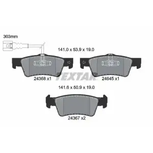 TEXTAR Fren Balatası Arka (Gdb1671) - VW Grubu (VW/Audi/Seat/Skoda) TX 2436801