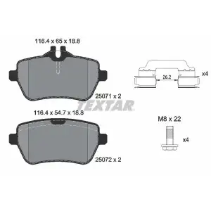 TEXTAR Fren Balatası Arka (TX 2507101) - Mercedes-Benz