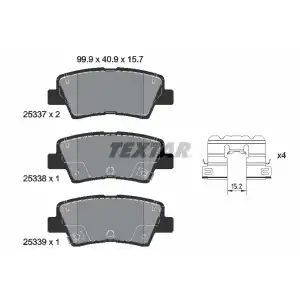 TEXTAR Fren Balatası Arka (TX 2533709) - Kore Araçları (Hyundai/Kia)