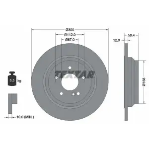 TEXTAR Fren Diski Arka (S320-350) - Mercedes-Benz TX 92176503