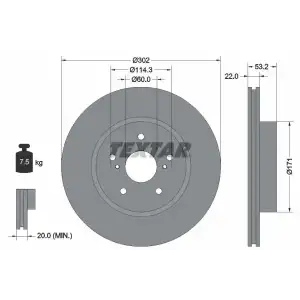 TEXTAR Fren Diski Ön (TX 92180403) - Japon Araçları