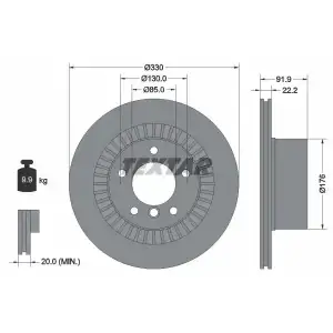 TEXTAR Fren Diski Arka (TX 92261903) - Mercedes-Benz