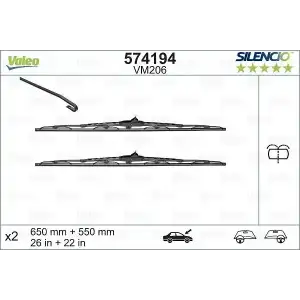 VALEO Silecek Süpürgesi Ön Sağ (SWF - 550 MM) (116154) - Mercedes-Benz