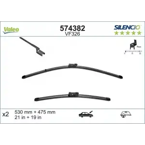 VALEO Silecek Süpürgesi Ön Takım (SWF ( 530 / 480 MM ) (MUZ Tip)) - VW Grubu (VW/Audi/Seat/Skoda) 119301