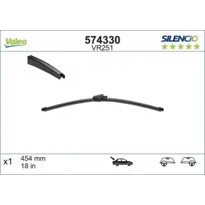 VALEO Silecek Süpürgesi Arka (SWF ( 455 MM ) (MUZ Tip) (Çift Kapili)) - VW Grubu (VW/Audi/Seat/Skoda) 119503