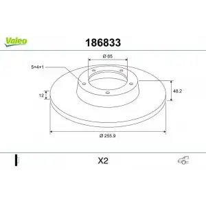 VALEO Fren Diski Arka (36215-ddf1276-df4271 (Takım Fiyat)) - VW Grubu (VW/Audi/Seat/Skoda) 186833
