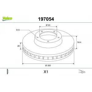 VALEO Fren Diski Ön (Adet (300 /28-25 Mm)) - Ford 197054
