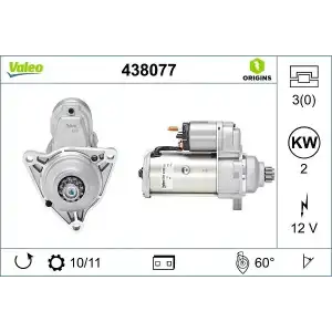 VALEO Marş Dinamosu (Marş Motoru) - VW Grubu (VW/Audi/Seat/Skoda) 438077