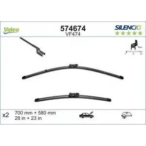 VALEO Silecek Süpürgesi Ön Takım (574674) - Opel