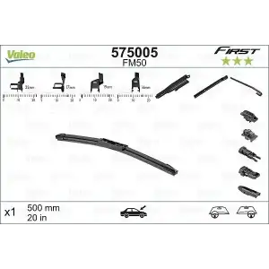 VALEO Silecek Süpürgesi Ön (Fm50 (X1) (500 MM)) - Fiat / Alfa / Lancia 575005