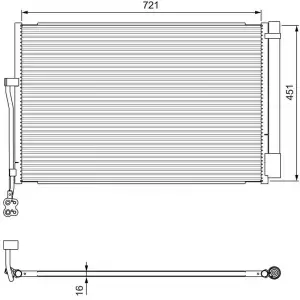 VALEO Klima Radyatörü (8fc351343161) - VW Grubu (VW/Audi/Seat/Skoda) 814379
