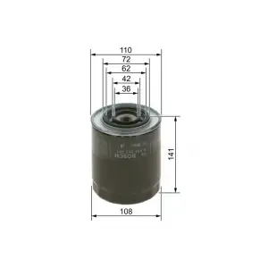 BOSCH Yağ Filtresi (Çift Oringli) - Fiat / Alfa / Lancia 0451203201