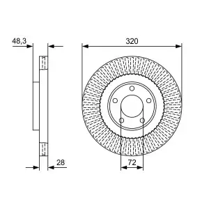 BOSCH Fren Diski Ön (0986479W04) - Ford