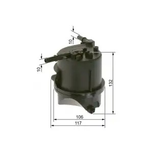 BOSCH Yakıt Filtresi (Müsürlü/9646231080/su00100775/maz 19018/wk9015x/kl777d/h54wk01/0450907007/fcs704) - Ford 09864B2006
