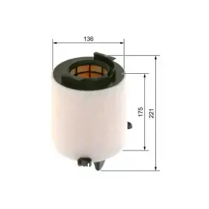 BOSCH Hava Filtresi (Süngerli-silindir) - VW Grubu (VW/Audi/Seat/Skoda) 1457433576