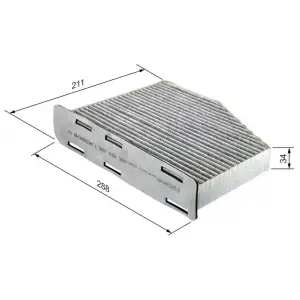 BOSCH Polen Filtresi (E998lc / LAK 181 (Karbonlu)) - VW Grubu (VW/Audi/Seat/Skoda) 1987432397