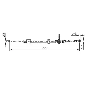 BOSCH EL Fren Teli Arka (Arka : L/R) - Mercedes-Benz 1987482301