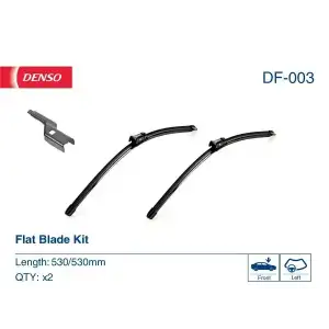 DENSO Silecek Süpürgesi Ön Takım (119303 ( 530 / 530 MM ) (MUZ Tip)) - VW Grubu (VW/Audi/Seat/Skoda) DEN DF-003