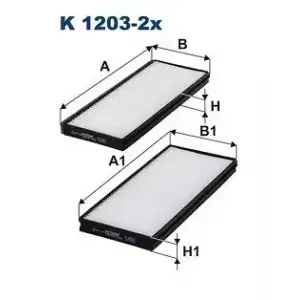 FILTRON Polen Filtresi (Klima Filtresi Kasali Çiftli) - Kore Araçları (Hyundai/Kia) K 1203-2X