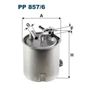 FILTRON Yakıt Filtresi (T-valfli) - Japon Araçları PP 857/6