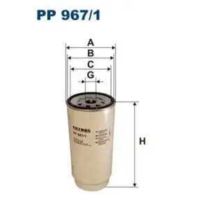 FILTRON Yakıt Filtresi (Vidalı Filtre) (PP 967/1) - Ağır Vasıta
