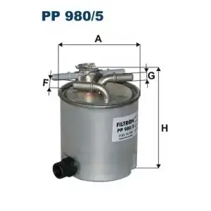 FILTRON Yakıt Filtresi (Mazot Filtresi) (PP 980/5) - Renault / Dacia