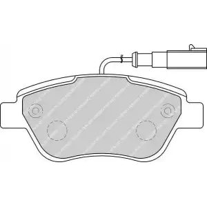 FERODO Fren Balatası Ön (Küçük Tip Tek Fişli) - Fiat / Alfa / Lancia FRD FDB1466W