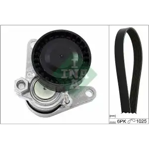 INA V Kayış Seti (534 0552 10 + 6pk1025) - VW Grubu (VW/Audi/Seat/Skoda) 529 0167 10