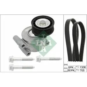 INA V Kayış Seti (3m5q-6a228-ae/3m5q 6d314 Cb/3m5q 6c301 AA) - Ford 529 0192 10
