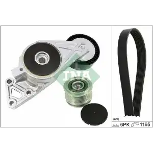 INA V Kayış Seti (533 0076 30 + 535 0012 10 + 6dpk1195) - VW Grubu (VW/Audi/Seat/Skoda) 529 0470 20