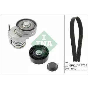 INA V Kayış Seti (534 0065 10 + 532 0346 10 + 6pk1735) - VW Grubu (VW/Audi/Seat/Skoda) 529 0505 10