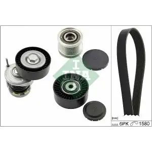 INA V Kayış Seti (534 0164 10 + 535 0124 10 + 532 0468 10 + 6pk1555) - VW Grubu (VW/Audi/Seat/Skoda) 529 0521 20