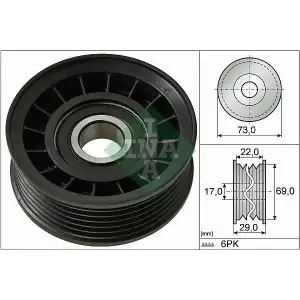 INA V Kayış Gergi Rulmanı (5m5q 19a216 Dc/5m5q 8680 AC) - Ford 532 0649 10