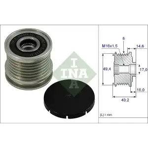 INA Alternatör Kasnağı (55471) - VW Grubu (VW/Audi/Seat/Skoda) 535 0001 10