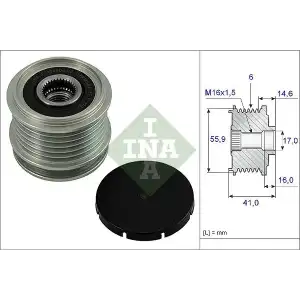 INA Alternatör Kasnağı (55467) - VW Grubu (VW/Audi/Seat/Skoda) 535 0010 10