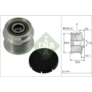 INA Alternatör Kasnağı (Rulmanlı) (535 0005 10) - VW Grubu (VW/Audi/Seat/Skoda)