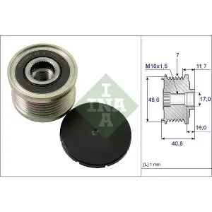 INA Alternatör Kasnağı (Şarj Kasnağı) (535 0080 10) - Renault / Dacia