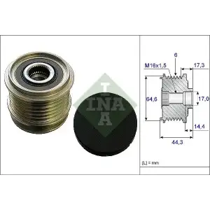 INA Alternatör Kasnağı (535 0130 10) - VW Grubu (VW/Audi/Seat/Skoda)
