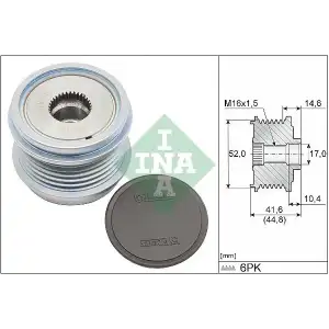 INA Alternatör Kasnağı (Oap7251) - VW Grubu (VW/Audi/Seat/Skoda) 535 0343 10