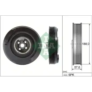 INA Krank Kasnağı (26834) - VW Grubu (VW/Audi/Seat/Skoda) 544 0002 10