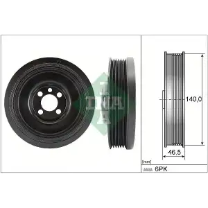 INA Krank Kasnağı (80000678) - VW Grubu (VW/Audi/Seat/Skoda) 544 0138 10
