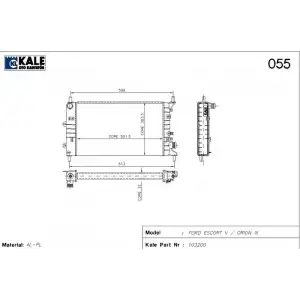KALE Su Radyatörü (0207162AL) - Ford