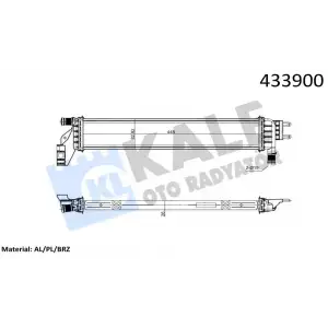 KALE Turbo Radyatörü (Brazing Intercol (448x83x26)) - Renault / Dacia 0559221AB