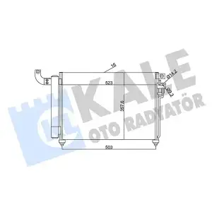 KALE Klima Radyatörü (Kurutucu ile Brazing 500x360x16) - Kore Araçları (Hyundai/Kia) 343125